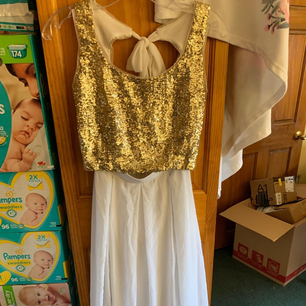 Two piece prom dress